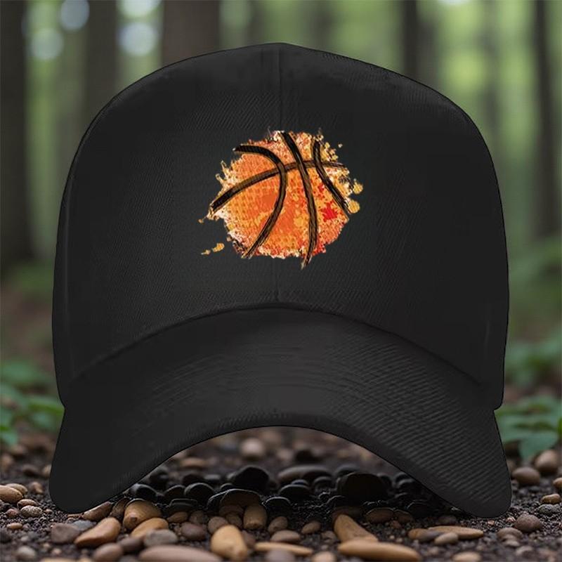 Basketball Graphic Baseball Cap Creative Sport Design Outdoor Adjustable Sun Hat
