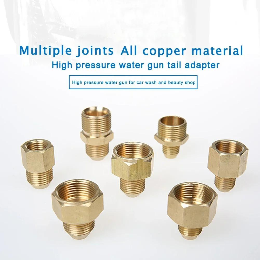 Brass 3/8" 1/4" M14 M18 M22 Thread Connector Male Female Adapter for High Pressure Washer Torch Transitional Joints Pipe Fitting