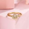 925 Silber Sonne und Mond Partnerring Set Himmelblau Funkelnde Zirkonia Ringe Versprechen Feiner Schmuck Geschenke für den Valentinstag