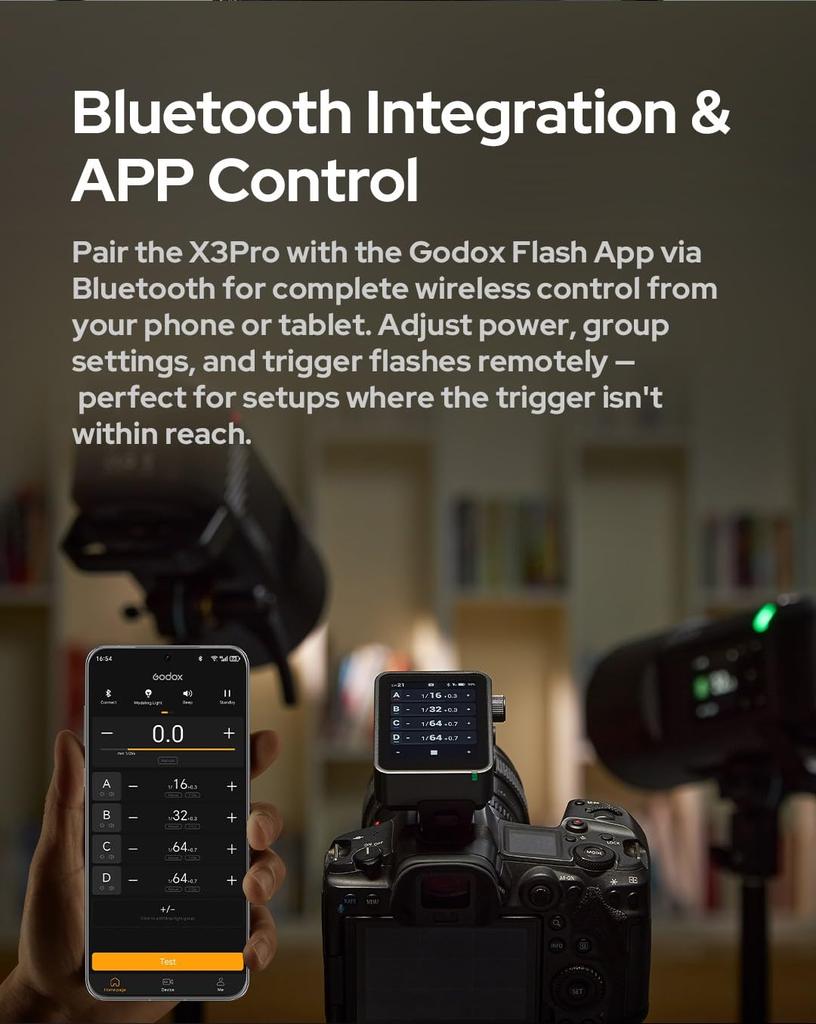 Godox X3pro O for LCD TTL Sync Flash Wireless Commander Bluetooth HSS TCM Focus Assist Light Shutter Fast X3O Upgrade Compatible with OM System
