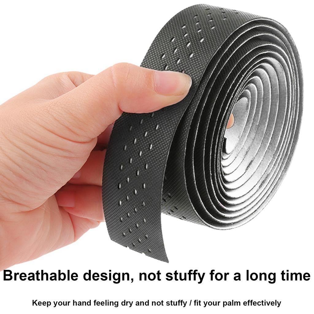 1 Pair Road Bike Handlebar Tape with Non Slip Texture   Bar Tape Cycling Accessory(Black )