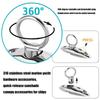 2pc Stainless Steel Hanger Quick Release Marine Fenders Holder Hanger Bimini Top Fitting Hardware Swivel Side Mount Hinge