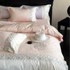 Pure Cotton Bedding Four-piece French Light Luxury Breathable Comfortable Quilt Cover Bed Sheet Pillowcase Set