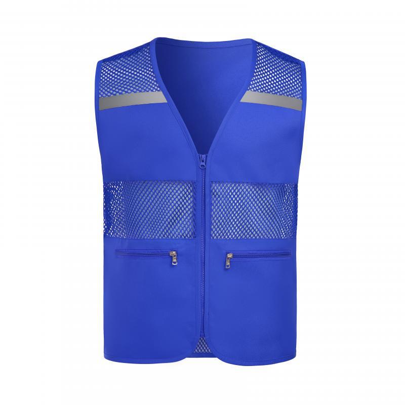 Custom Reflective Safety Vest with Logo for Nighttime Construction and Sanitation Workers