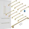 Kotarbau® Kitchen Furniture Handle Classic Modern Oblong Long Matte Gold 358 Mm Spacing 320 Mm Set Of 10