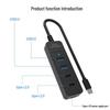 USB-C 3.0 Extender: 4-Port Type-C Hub for Computer and Tablet Expansion