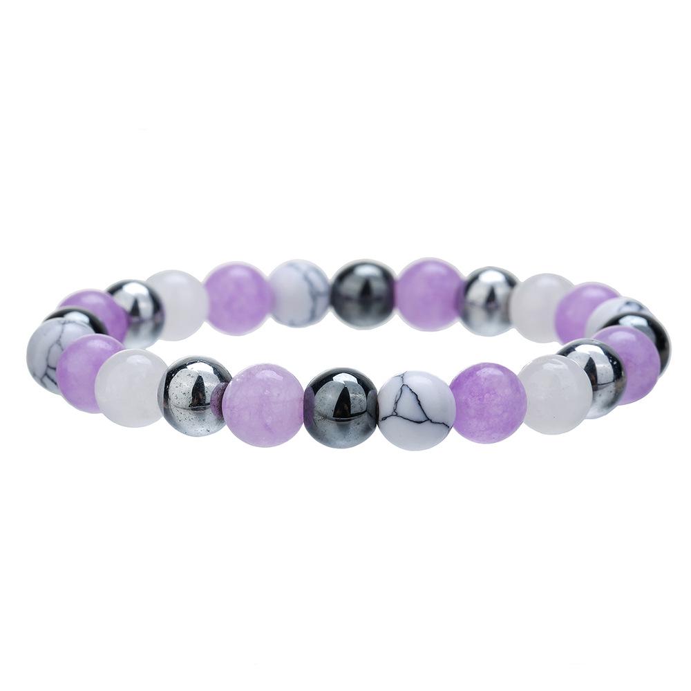Natural Stone Elastic Bracelet: 8mm Aventurine, Tiger Eye, Amethyst, Garnet Beads