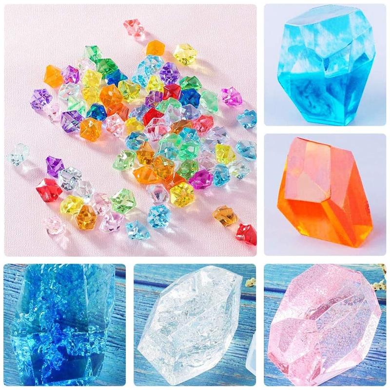 Stone Gems Resin Molds Epoxy Resin Casting Molds Resin Keychain Silicone Moulds