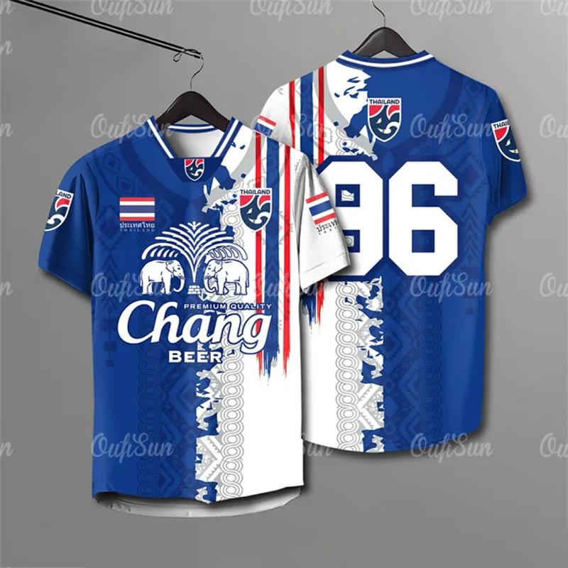 Thailand Chang Elephant 3D Print Short Sleeve Summer Street Sports T-shirt Man Designer Clothes High Quality Oversized Kids Tops