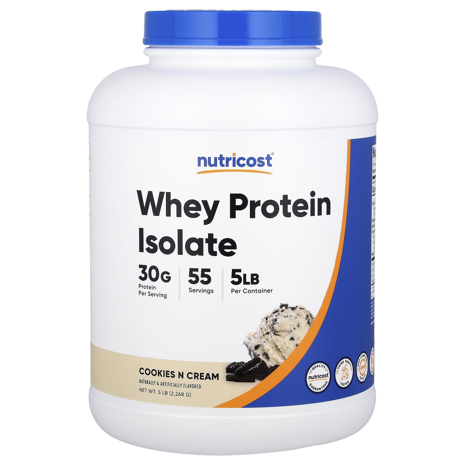 

Whey Protein Isolate, Cookies & Cream, 2,268G (5Lb)