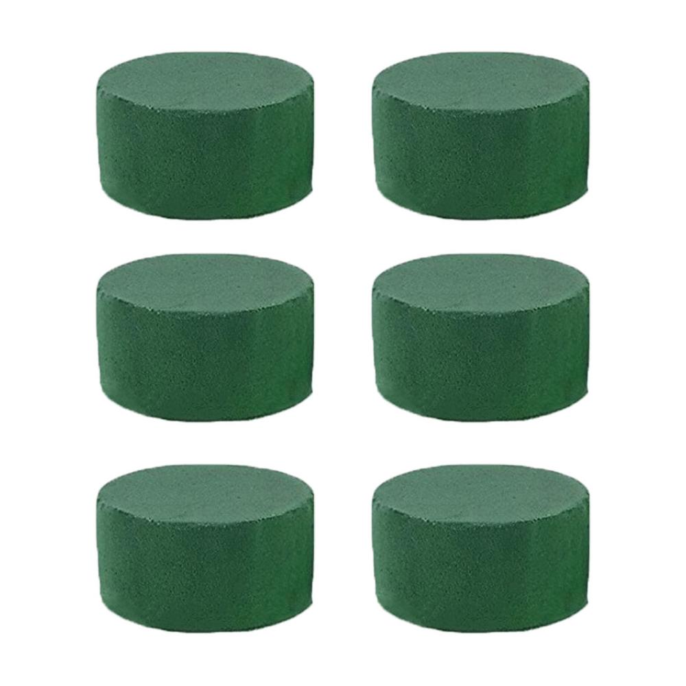 

6pcs Oasis Wet Foam Cylinders Floral Mud Flower Foam Brick DIY Flower Arrangements For Wedding Party Decor Florist Foam Block зелений
