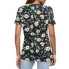 Women's T Shirt Print Button Short Sleeve Daily Weekend Fashion Basic V- Neck Regular Top