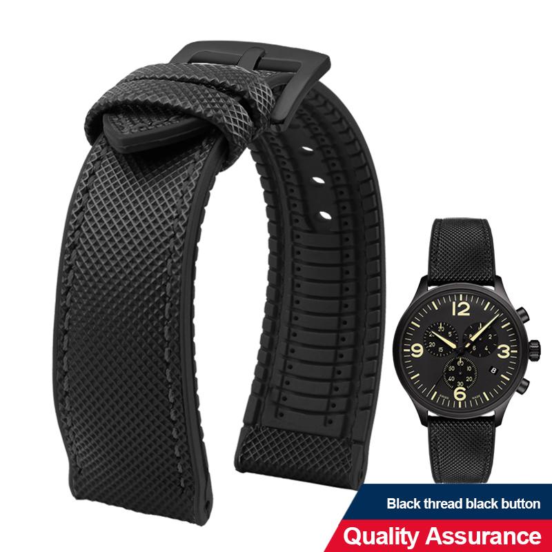 12 color high quality rubber Watchband 20 21 22 23mm 24mm for men and women watchstrap accessories Black red orange yellow Green