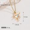 Korean Style Sweetheart Zircon Necklace for Women - Star and Love Design
