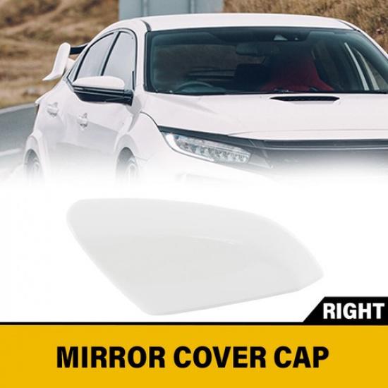 For Honda Civic 10th 2016- White Car Right Side Rearview Mirror Cap Cover .