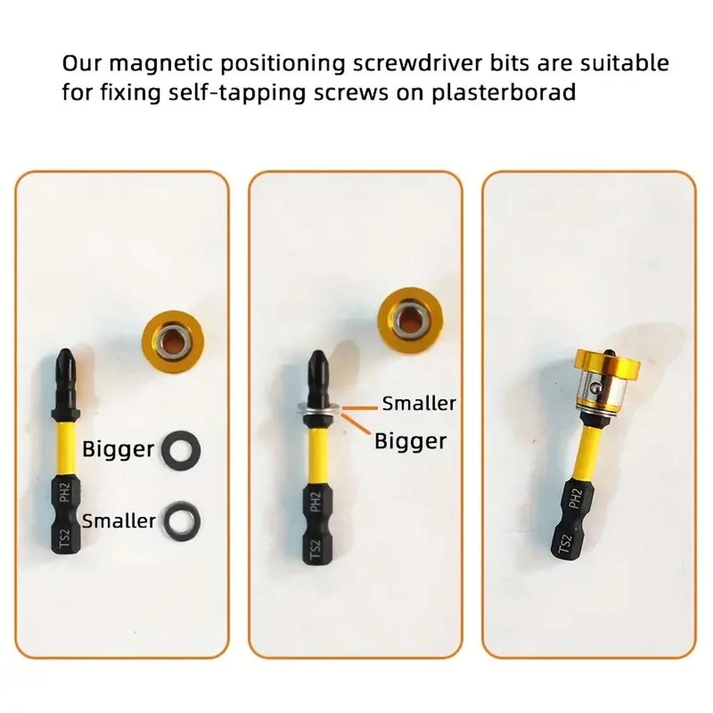 50mm Magnetic Drywall Screw Bit Set 5-Piece Kit with Extension Perfect for Precise Screw Placement