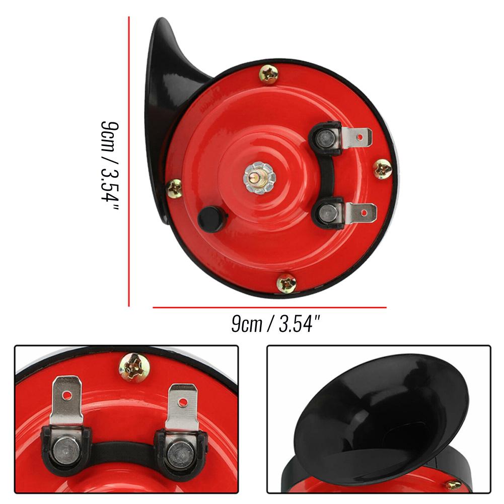 1pcs 12V Air Horn for Car Snail Electric Air Horn Marine Boat Loud Alarm Kit Boat Motorcycle Dual Tone Car Horn Loud Universal