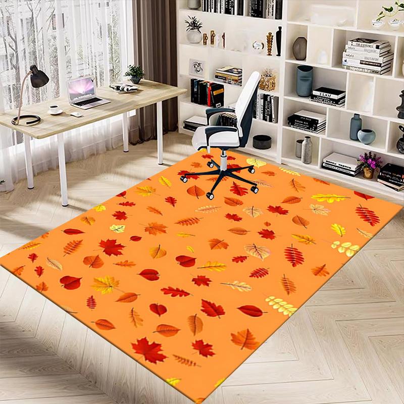 1PC Autumn Leaves Extra Large Non Slip Floor Carpet, Office, Family, Studio Large Area Rug Indoor Rugs, Bold Statement Piece