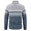 Men's Korean Cross-Border Jacquard Slim Stand Collar Cardigan Sweater