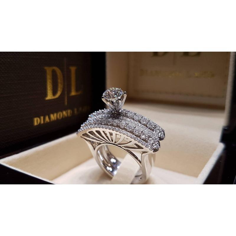 Micro-set Ring Imitation Diamond Engagement Ring European and N Fashion Engagement Party Ring
