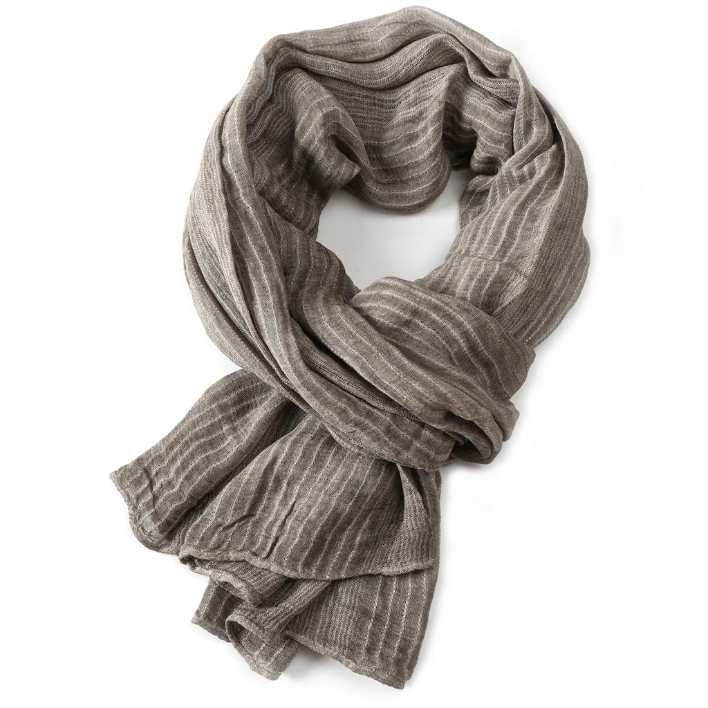 Solid Color Cotton Linen Men Scarves Autumn Winter Warm Men'S Neckerchief Short Tassel Bufanda Male Accessories Pashmina Shawl