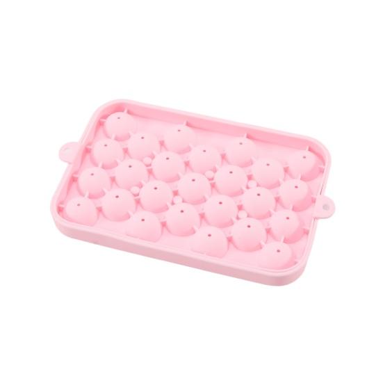 Kugel Silikon Eiswürfelform mit Deckel Leicht zu lösende runde Kugelform für Whiskey Cocktails BPA-frei Stapelbare Schokoladen-Gelee-Form