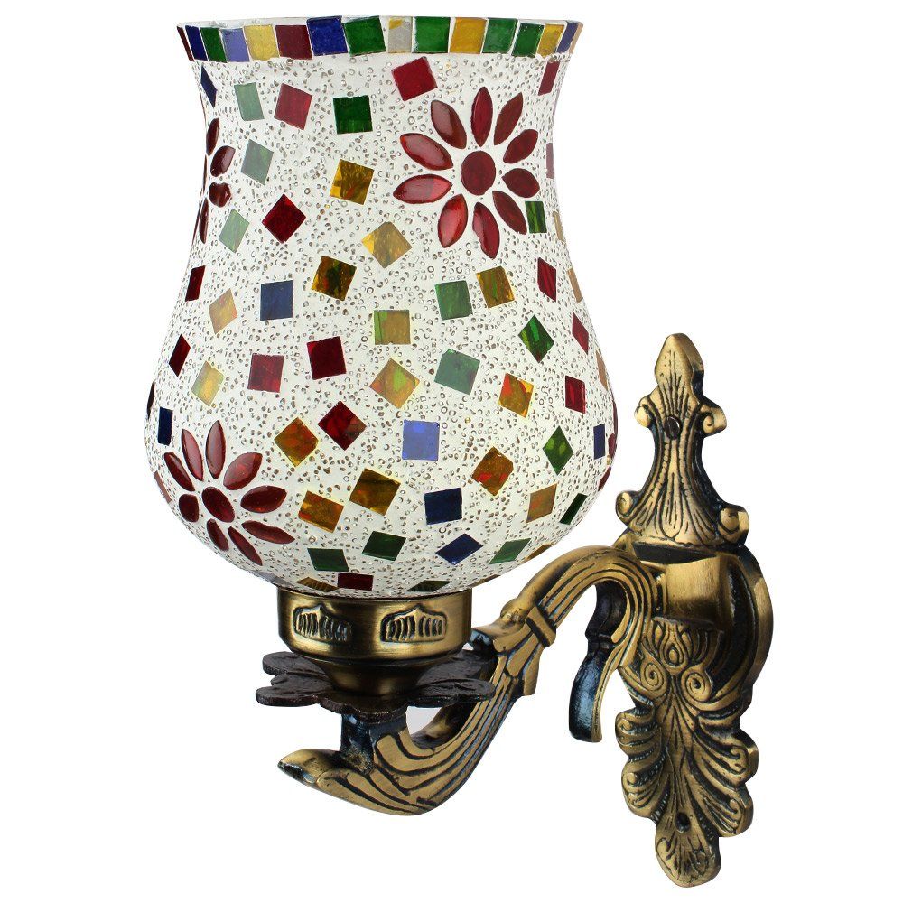 Multicolored Glass Mosaic LED Wall Lamp - 50W, Modern Home Decor Lighting (Pack of 1)