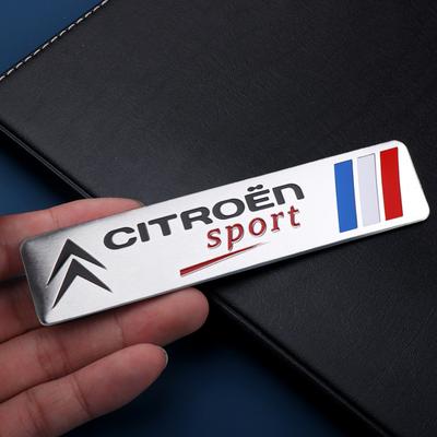 1pcs Aluminum Car Badge Body Side Sticker Fender Trunk Decor Decal Styling For C1 C2 C3 C4 Picasso C4L C5 C-ELYSEE DS3