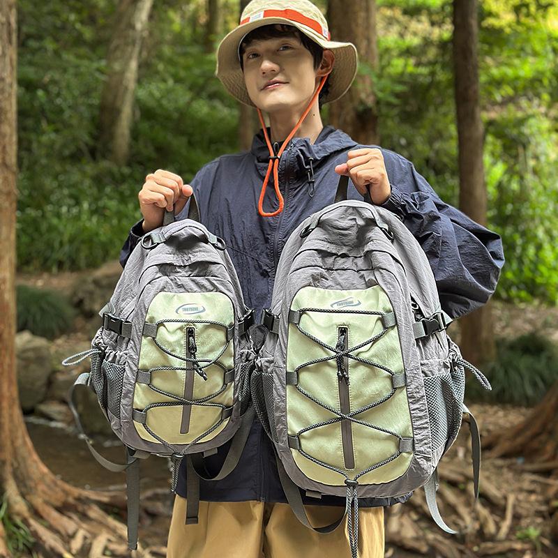 Casual backpack for women 2025 summer new large-capacity hiking bag, short-distance travel backpack for men