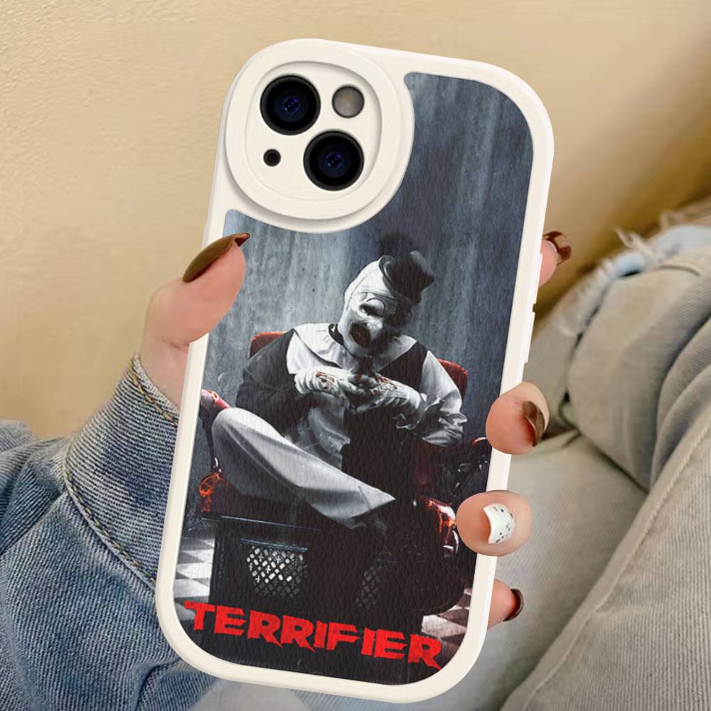 T-Terrifier Funny Horror For IPhone 16 15 14 16E 13 12 11 Pro Max Plus Phone Leather Case