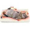 Self-heating pet pad, cat and dog bed mat, warm and removable for washing, beige color