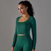 New Seamless Yoga Women'S Stretch Quick Drying Tight Long Sleeved Sports T-Shirt Breathable Running Fitness Top For Women