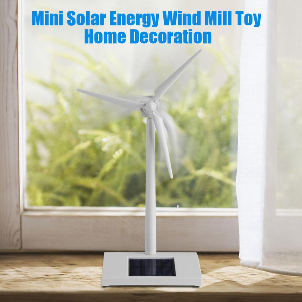 D2 Mini Solar Energy Wind Mill Toy Kids Children Science Teaching Tool Home Decor Table Decoration Halloween And Accessories