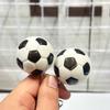 PU Material 4.0CM Soccer Ball Keychain Solid Bouncing Stress Relief Toy Gift for Fans