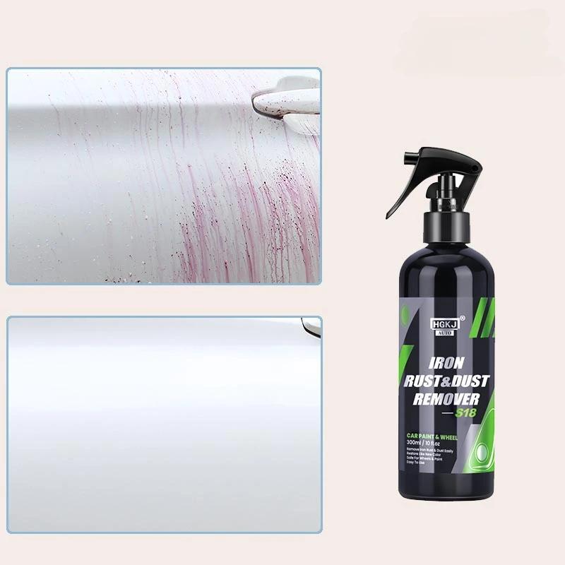 Car Iron Remover Rust Dust Remover Spray Iron Dust Rim Rust Cleaner Car Paint Wheel Hub Iron Powder Remover Car Detailing Care