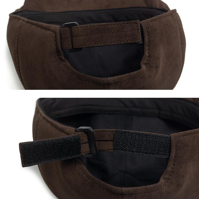 Nieuwe pet van PU-imitatieleer, modieuze vintage baret voor mannen en vrouwen, geschikt voor de lente en herfst, platte pet met klep, casual retro hiphop pet.