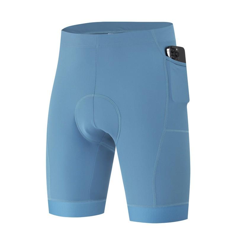 Herren Radhose mit Tasche Schnelltrocknend 5 Zoll Kompressions Trainingshose Laufen Fitnessstudio Sport