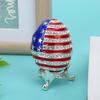Enameled Easter Egg Trinket Box Jewelry Box Metal Crafts Desktop Decoration Gifts