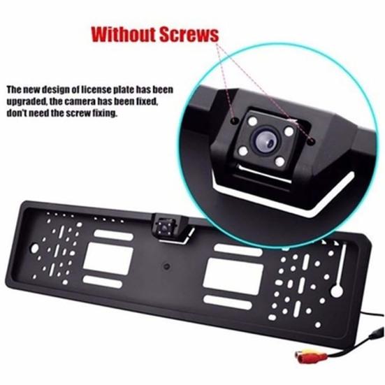 HD 1080P European Plate Frame Car License Rearview Reversing Night Vision Camera