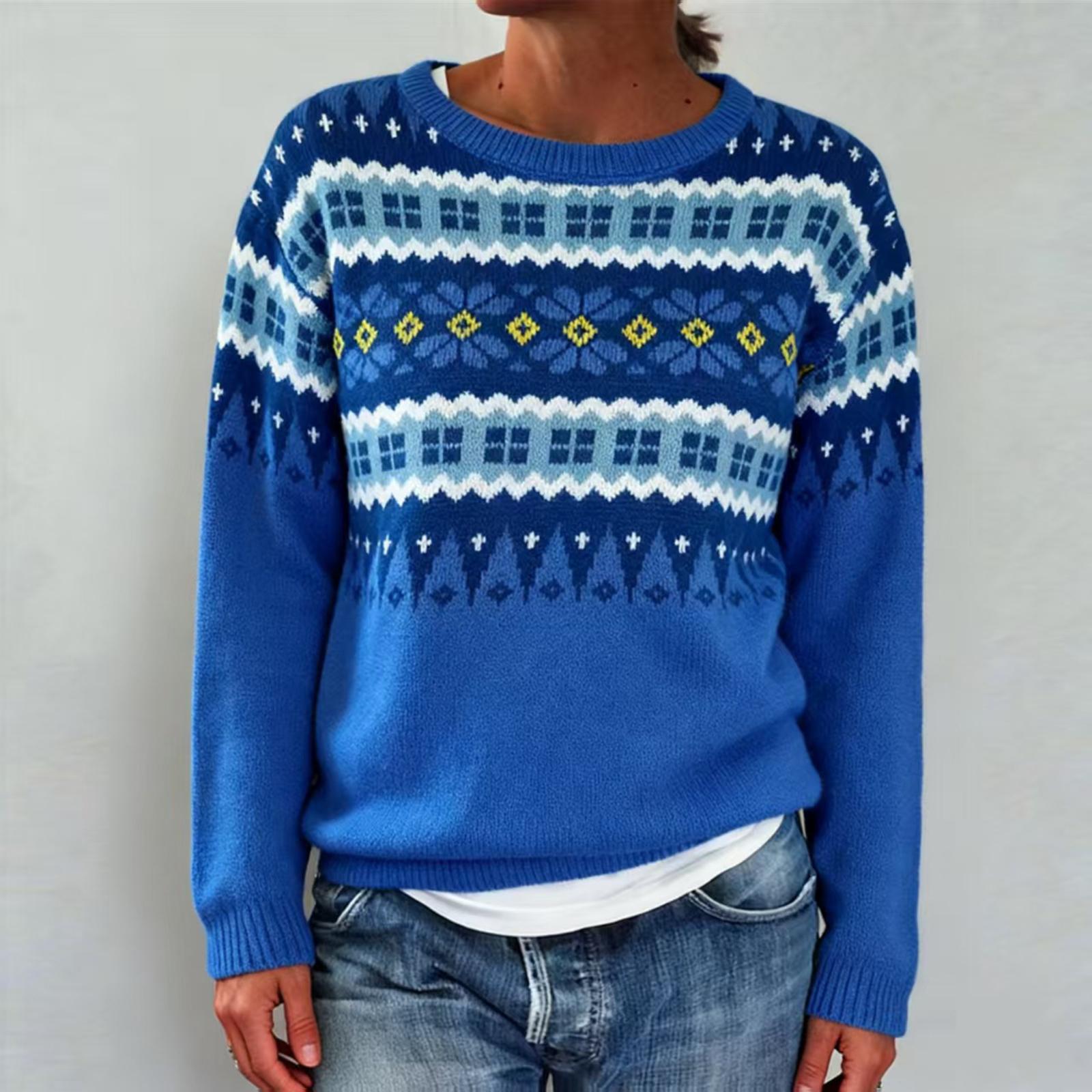 

Женский модный свитер, круглый вырез, свободный пуловер, трикотажный свитер с длинными рукавами L