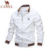 Camel Men's Spring and Autumn Outdoor Sports Solid Color Embroidered Jacket Men's Casual Jacket