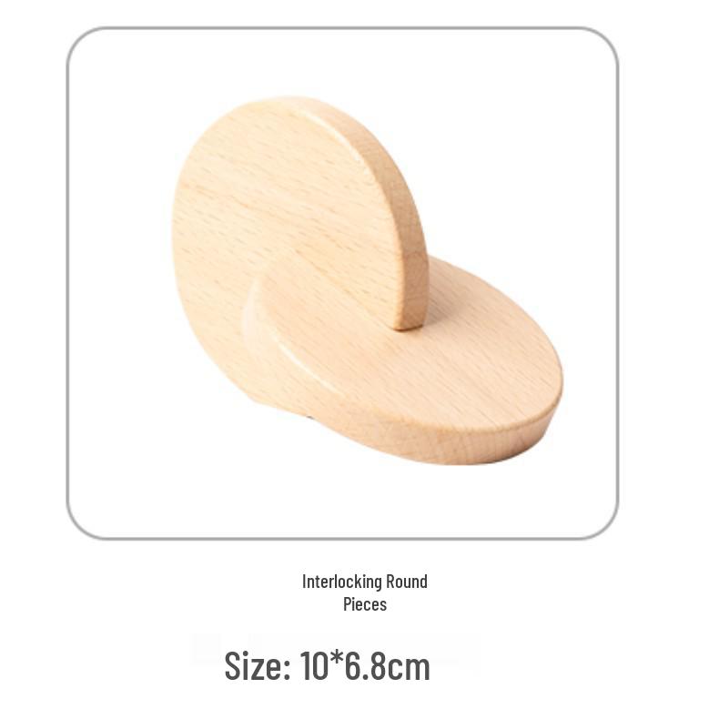 Edukacyjna Drewniana Piłka Chwytakowa i Grzechotka Ręczna dla Niemowląt w Wieku 1-3 Lat