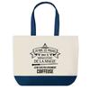 Tote Bag - PLANETEE - Grand Sac Courses Cabas - Bleu - Coton 40x45 Cm - Impression Coiffeuse Ministère De La Magie