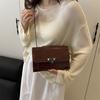 New retro chain bag casual popular solid color summer high-grade texture shoulder crossbody small square bag