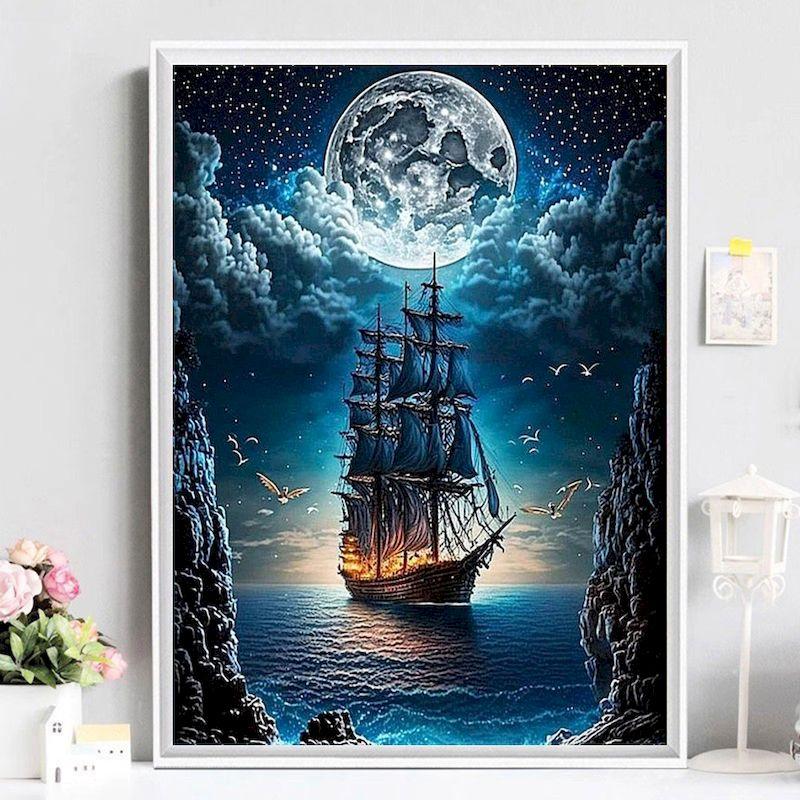 CHENISTORY Abstract Paint By Numbers Handpainted Canvas Painting Starry Sky Painting By Numbers For Living Room Wall Home Decora