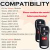Keyless Entry Remote Control Key Fob Replacement Fits for Nissan Xterra Titan Armada Frontier 2002- Quest Sentra Murano Pathfinder Versa Infiniti
