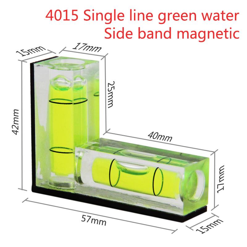 Portable Level, Plastic L-shaped Bidirectional Bubble Level with Magnetic Level On The Side