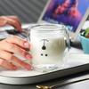 250-300ml Cat Mugs Double Glass Cup Large Capacity Portable Bear Cartoon Coffee Cup Tea Cups with Handle Glass Water Milk Mug
