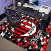 Custom Name AC-Milan Emblem Rug Game Carpet, Floor Mat for Bedroom Living Room Entryway Rug, Home Decor Idea Gift for Christmas Birthday