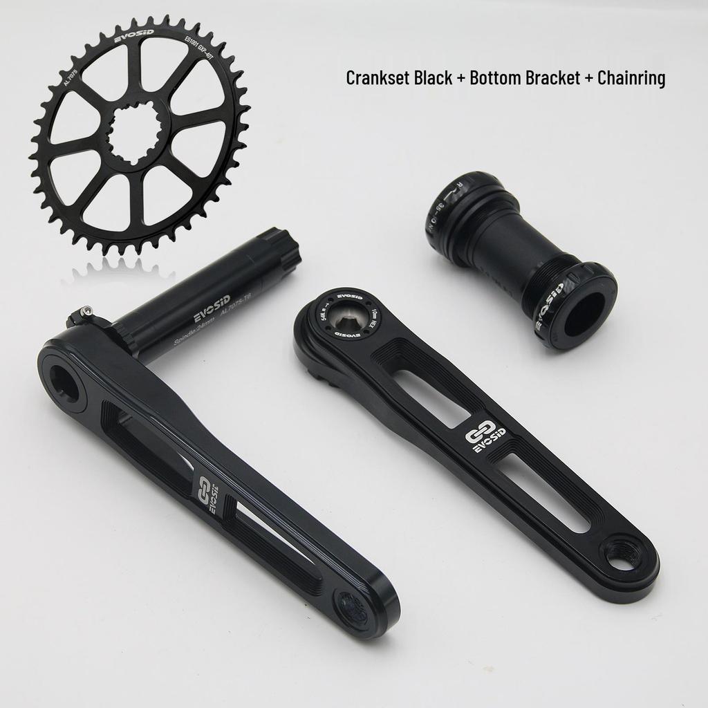EVOSID Lightweight CNC Road Bike Crankset: 3-Bolt, 40-50T for Gravel & Folding Bikes